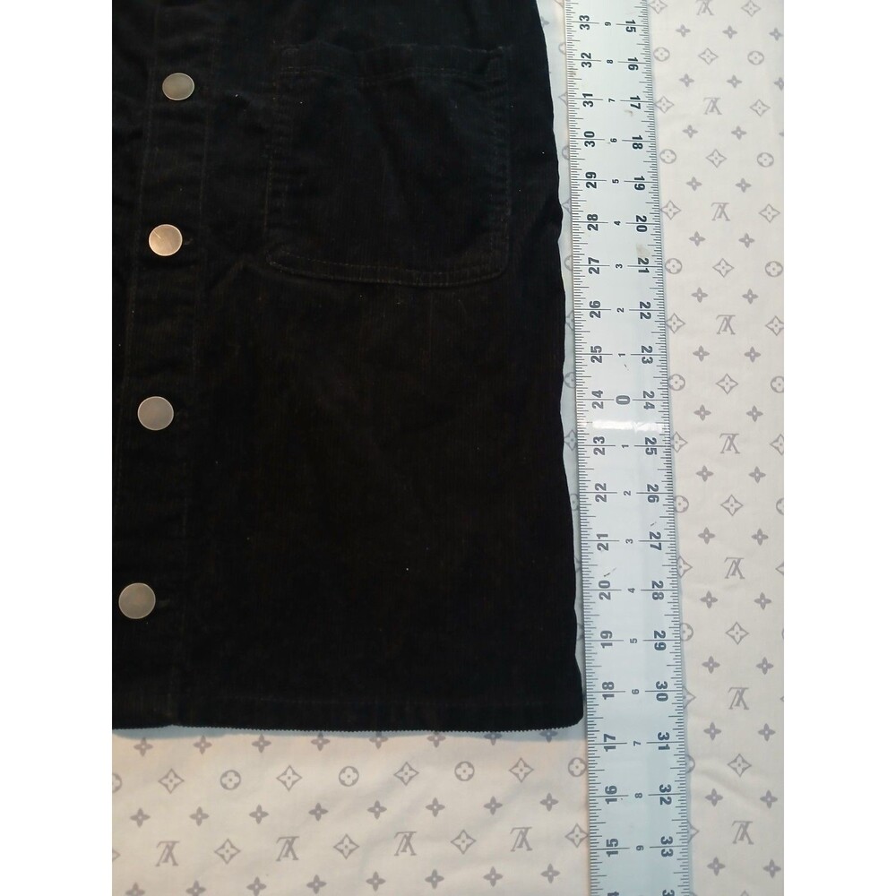 Place Black Corduroy Jumper Size 16 Fall Button-Down Womans Overalls - Picture 2 of 6
